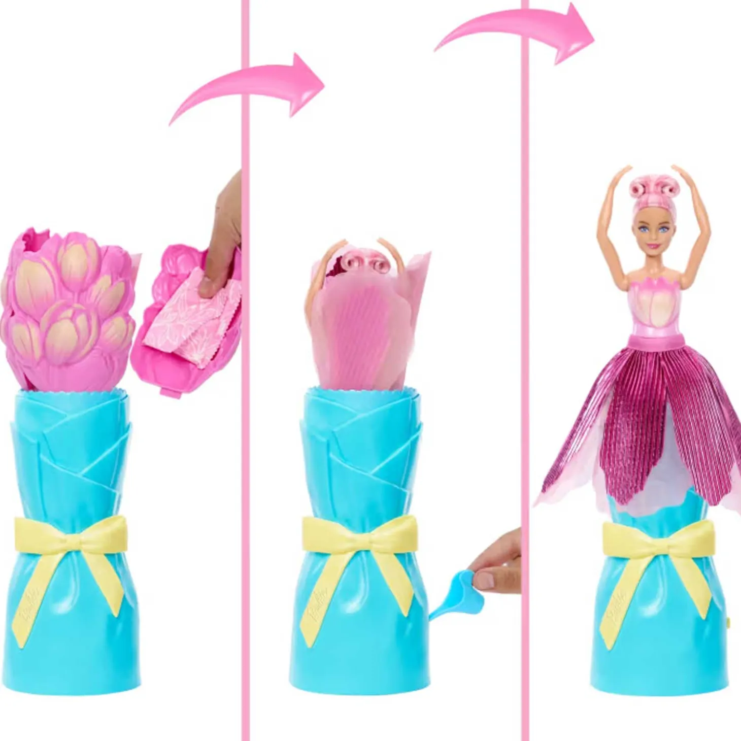 Barbie Flower Reveal Tulipano Rosa JMF57