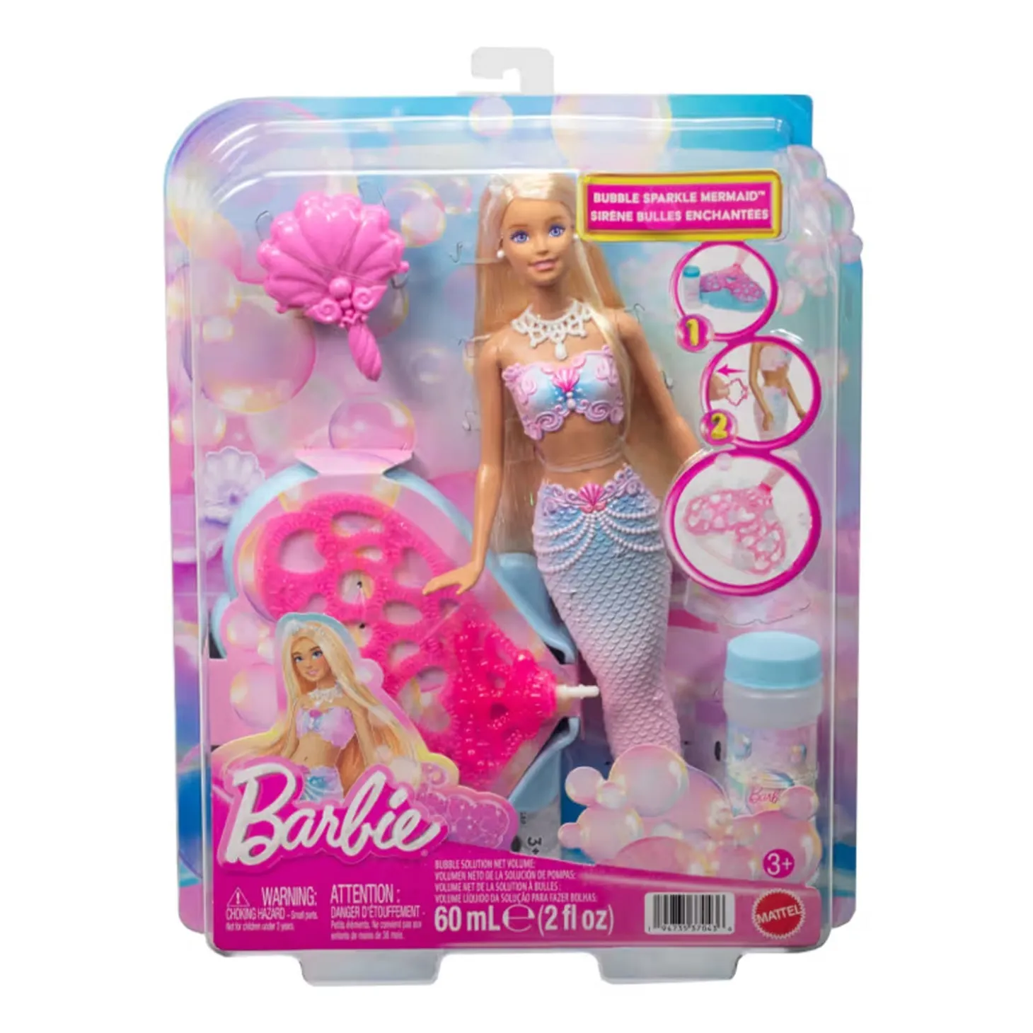 Barbie Sirena Magiche Bolle JLW56