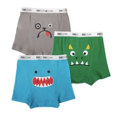 Boxer Bimbo Amici Mostri Pacco da 3, 100% Cotone Bio