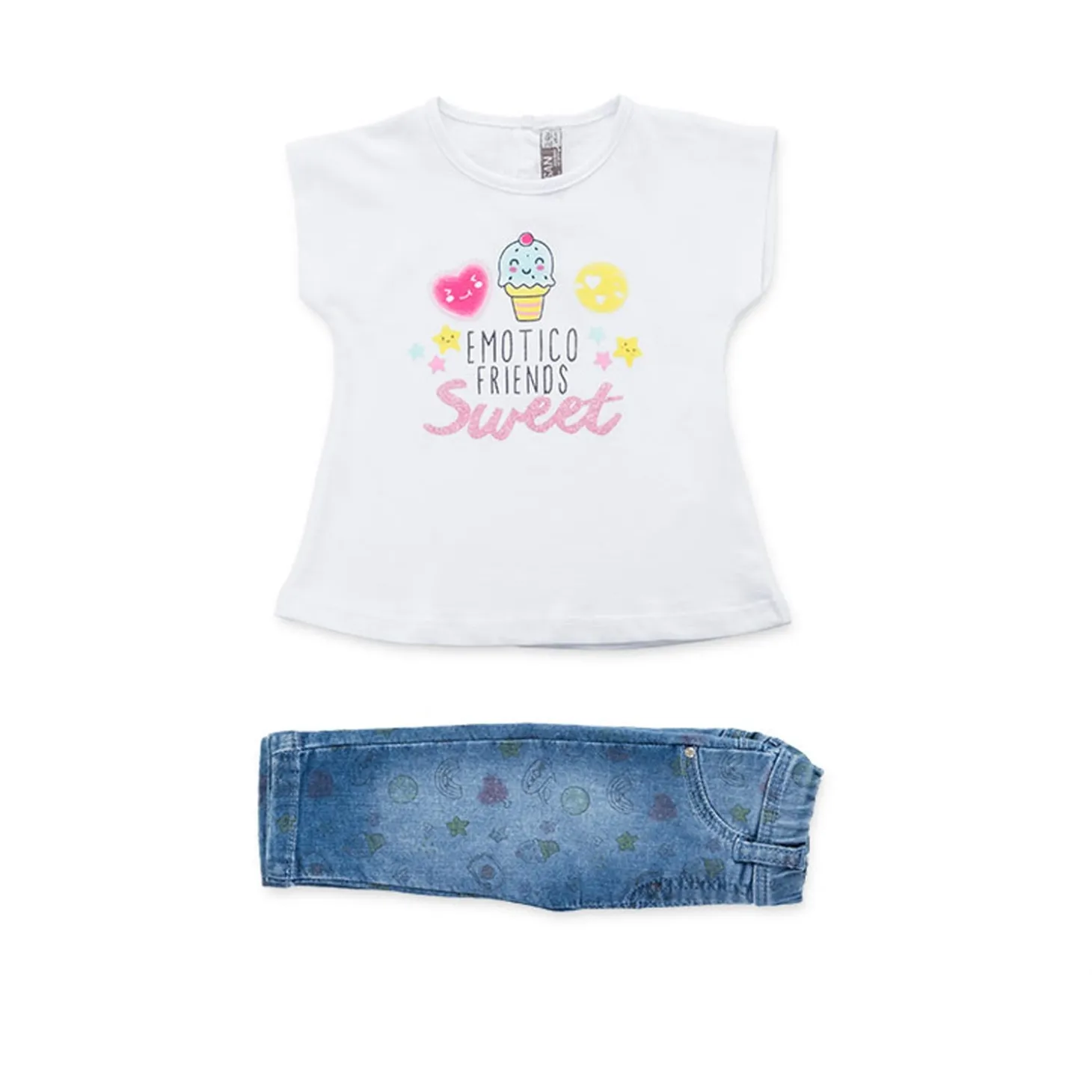 Completo Maglietta + Pantalone Stampato Baby Bambina