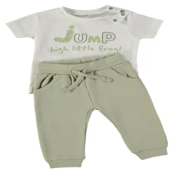 Completo 2 Pezzi Maglietta + Pantaloni Lunghi Kaki 160064