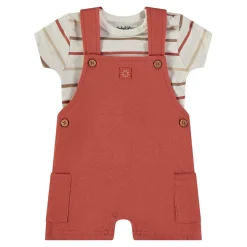Completo 2 Pezzi Salopette Rosso 160451