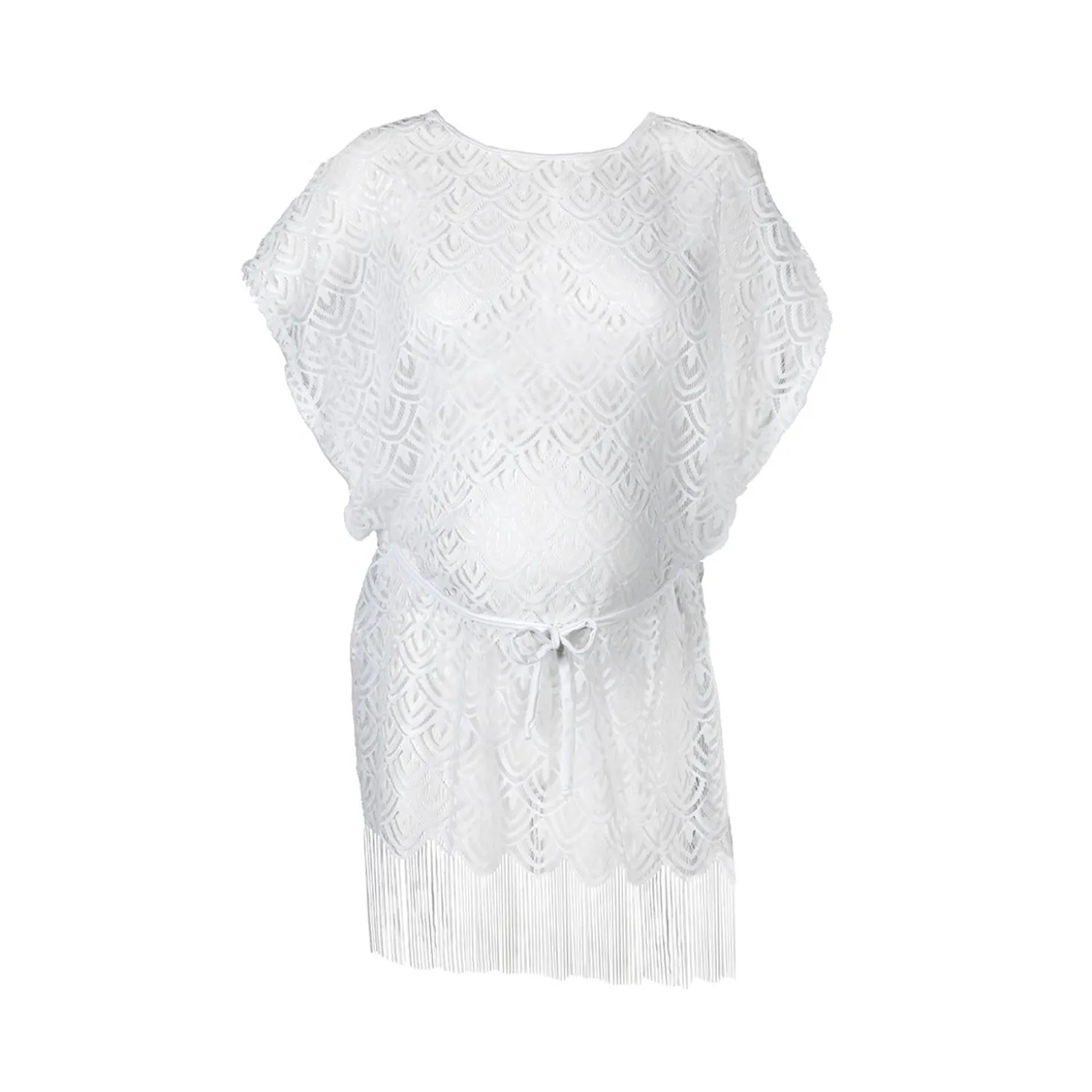 Copri Costume Maternità In Pizzo Santiago Colore Bianco