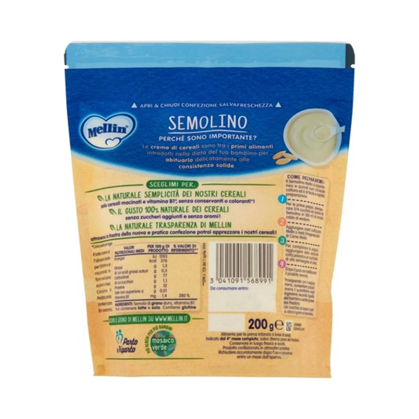 Crema Semolino: Confezione 200 gr