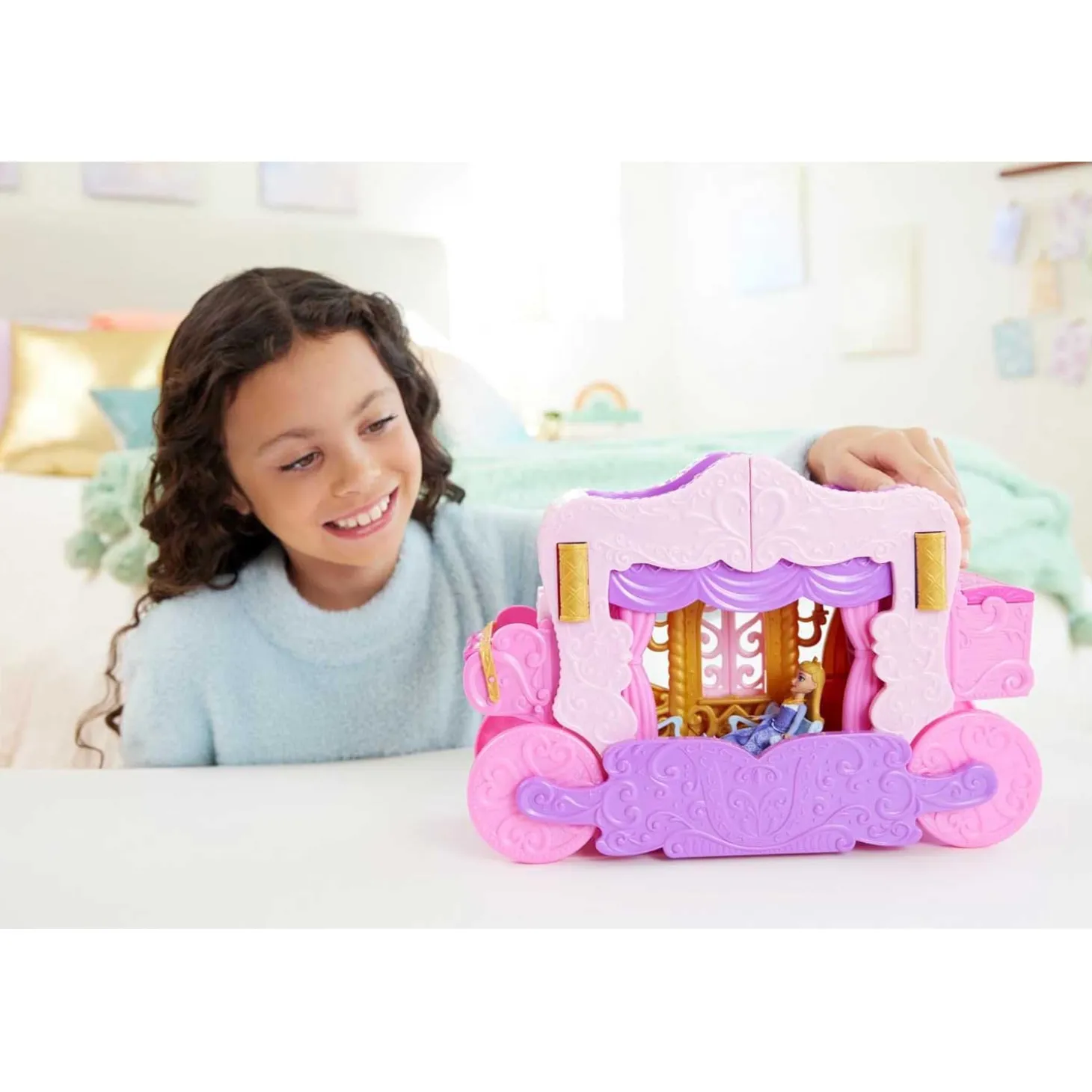 Disney Princess Playset 2in1: Castello Con Carrozza HWX17