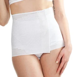 Fascia Post Parto Millerighe Traspirante Bianco