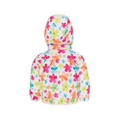 Giubbotto con Cappuccio a Fiori Baby Bambina
