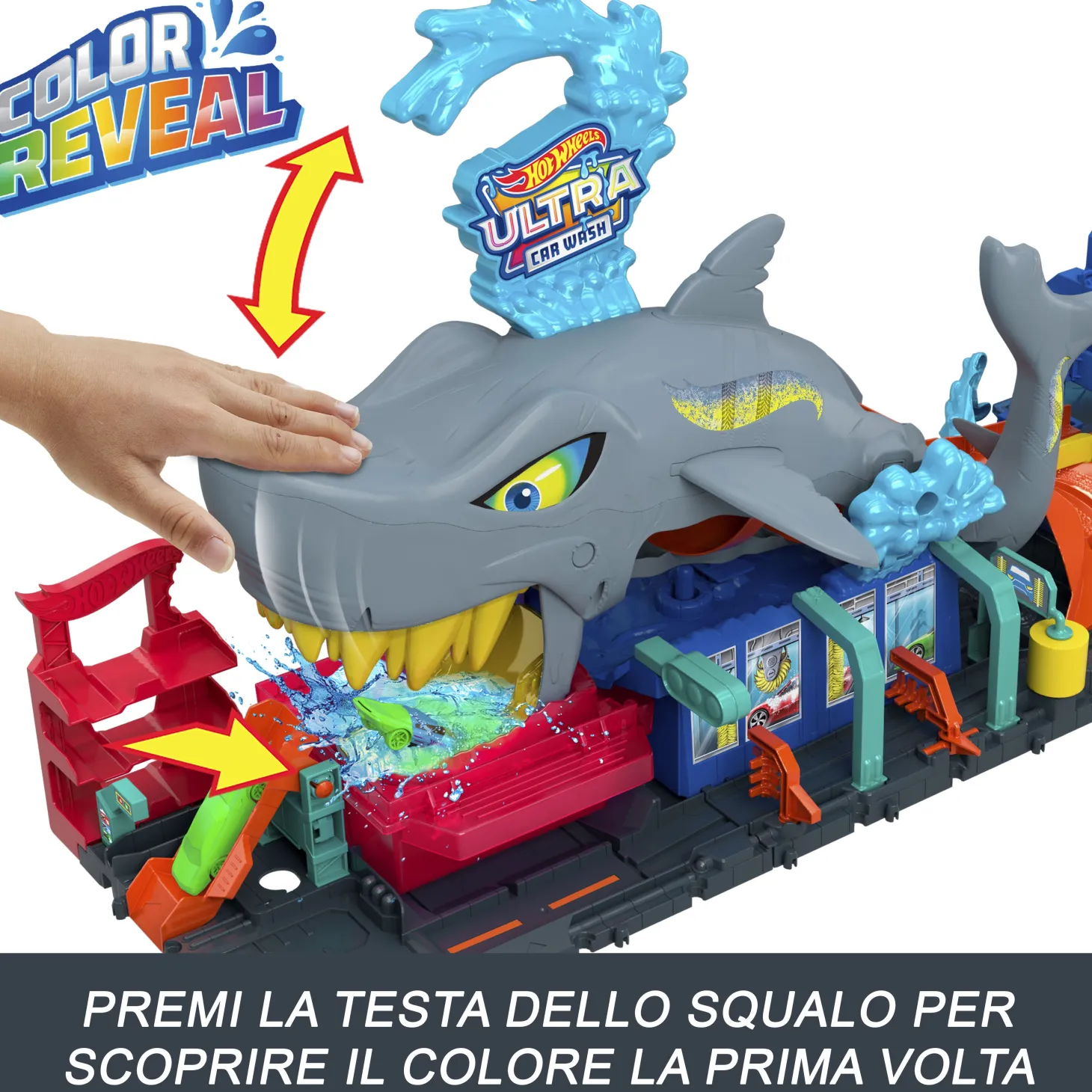 Hot Wheels City Autolavaggio Mega Squalo HTN82