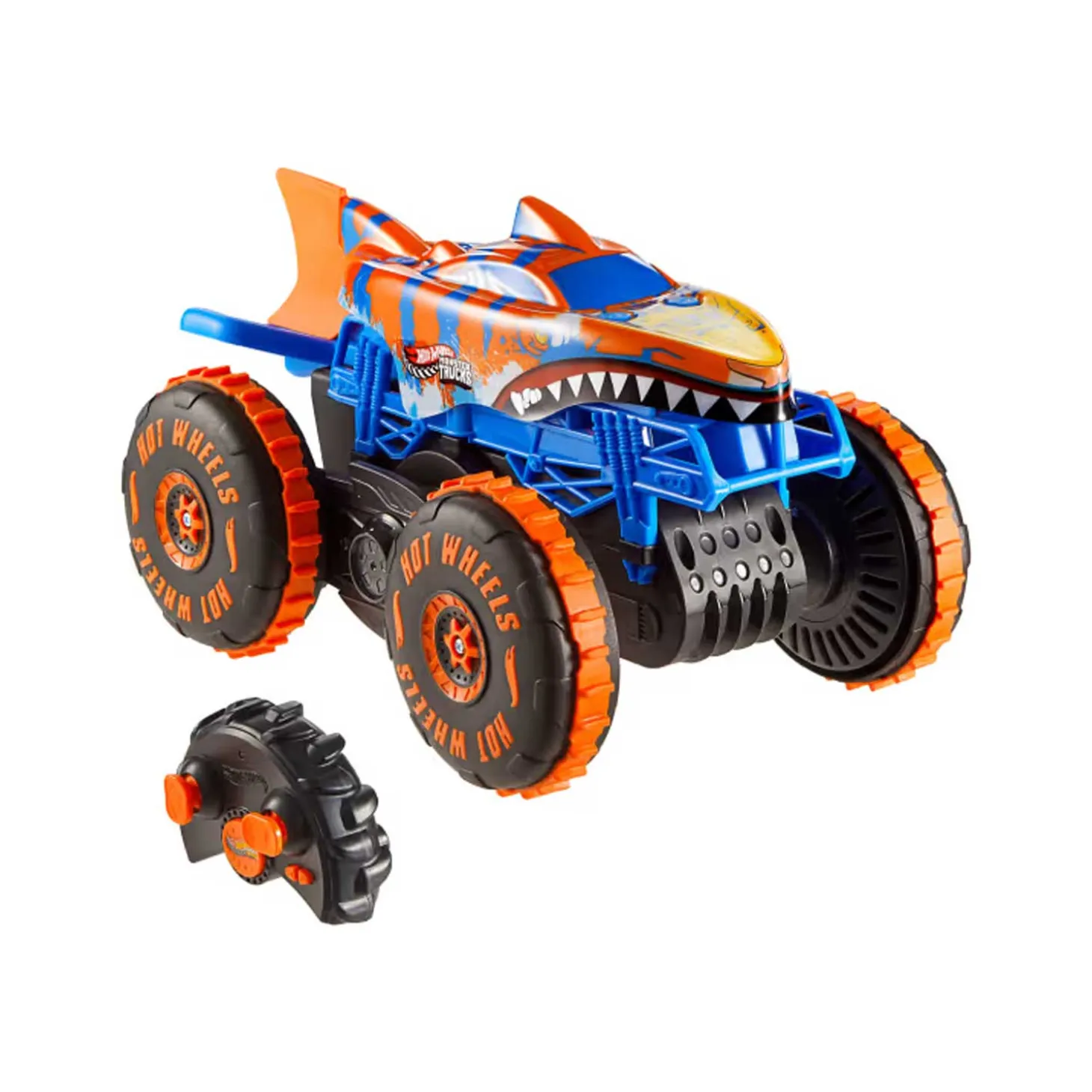 Hot Wheels Monster Trucks Tiger Shark Super Scalatore Radiocomandato 1.15 JFR39