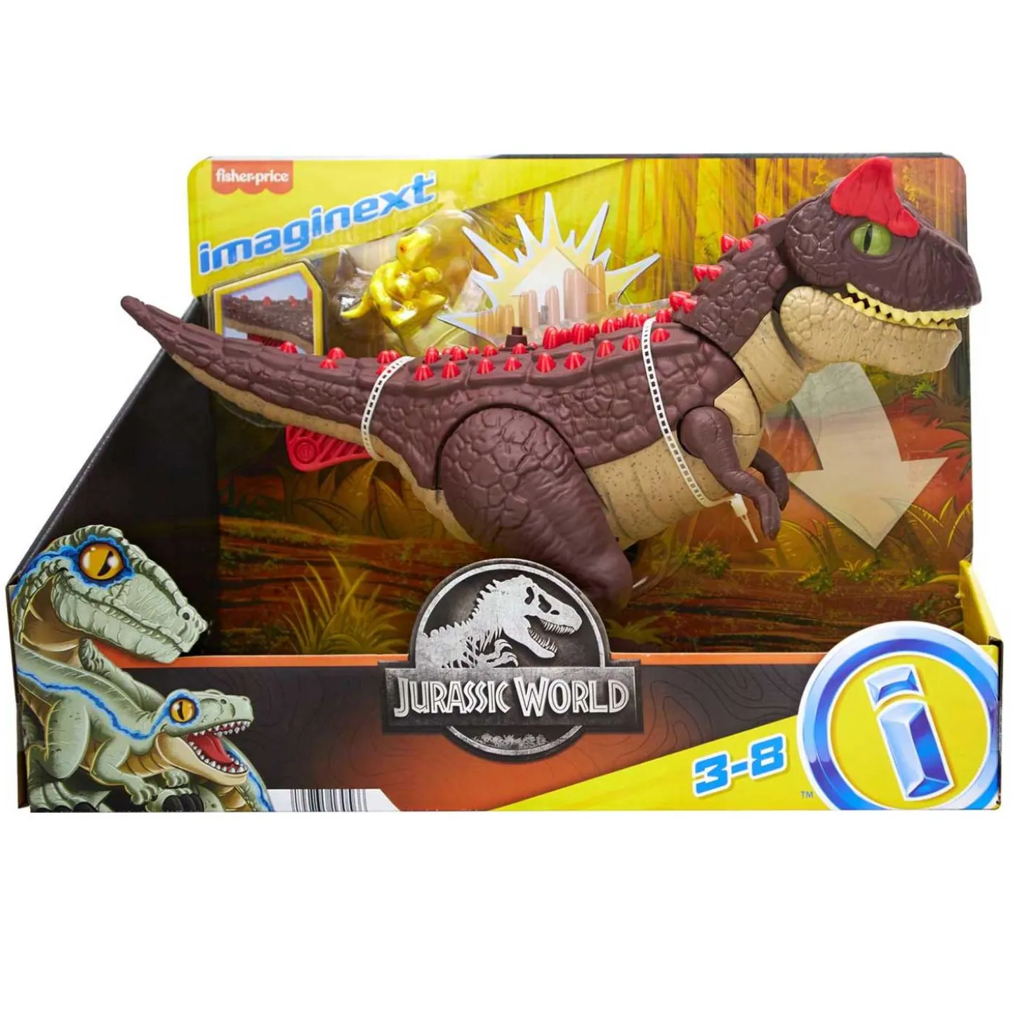 Jurassic World Carnotauro Aculei Pungenti Imaginext HML42