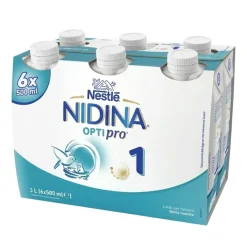 Latte Liquido Nidina 1: Confezione 6x500 ml