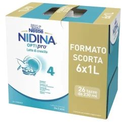 Latte Nidina Crescita 4: Confezione 6x1000 ML