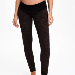Leggings Premaman Leo Tabacco Con Fascia Di Sostegno
