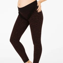 Leggings Premaman Leo Tabacco Con Fascia Di Sostegno