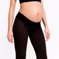 Leggings Premaman Leo Tabacco Con Fascia Di Sostegno