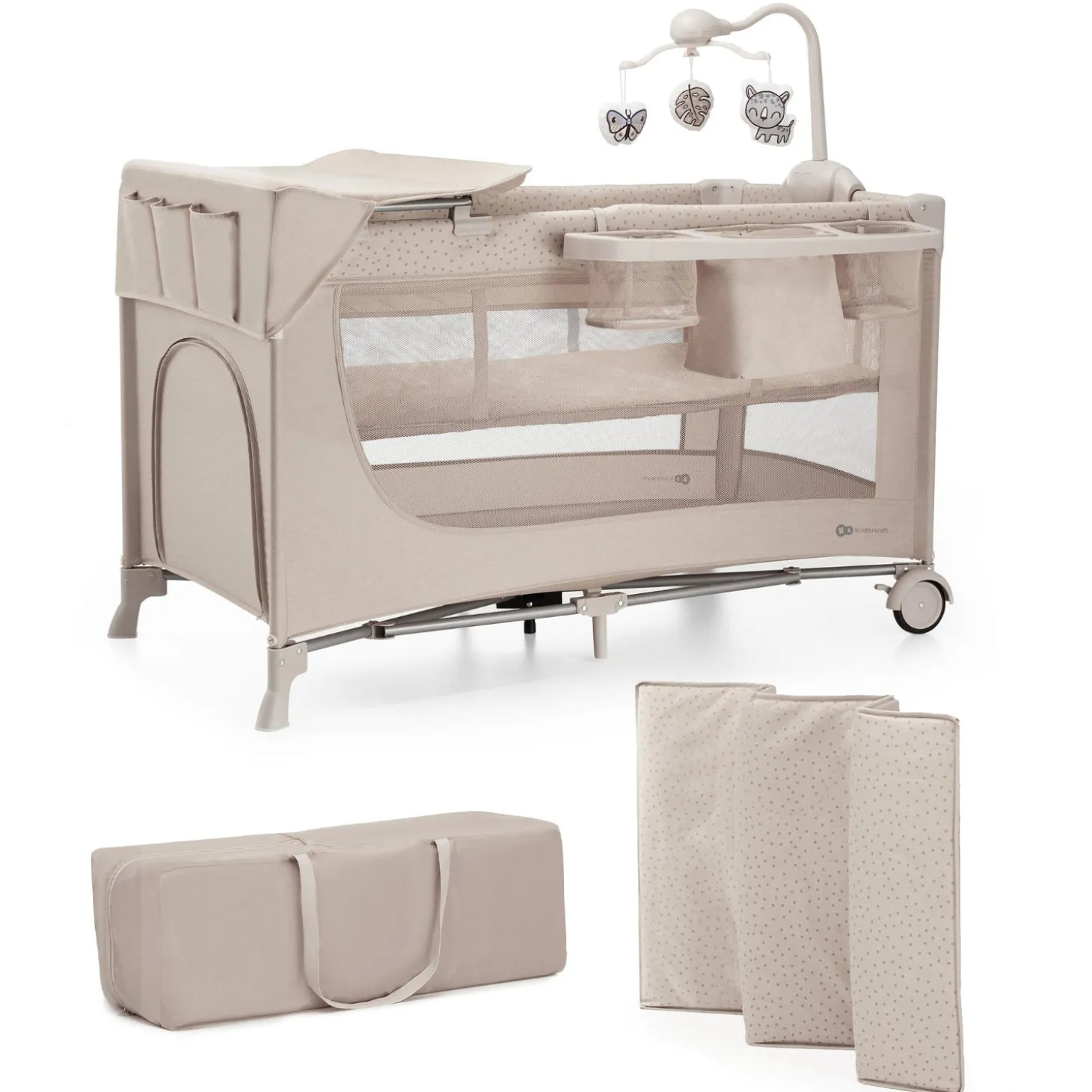 Lettino da viaggio Joy2 3in1 con accessori