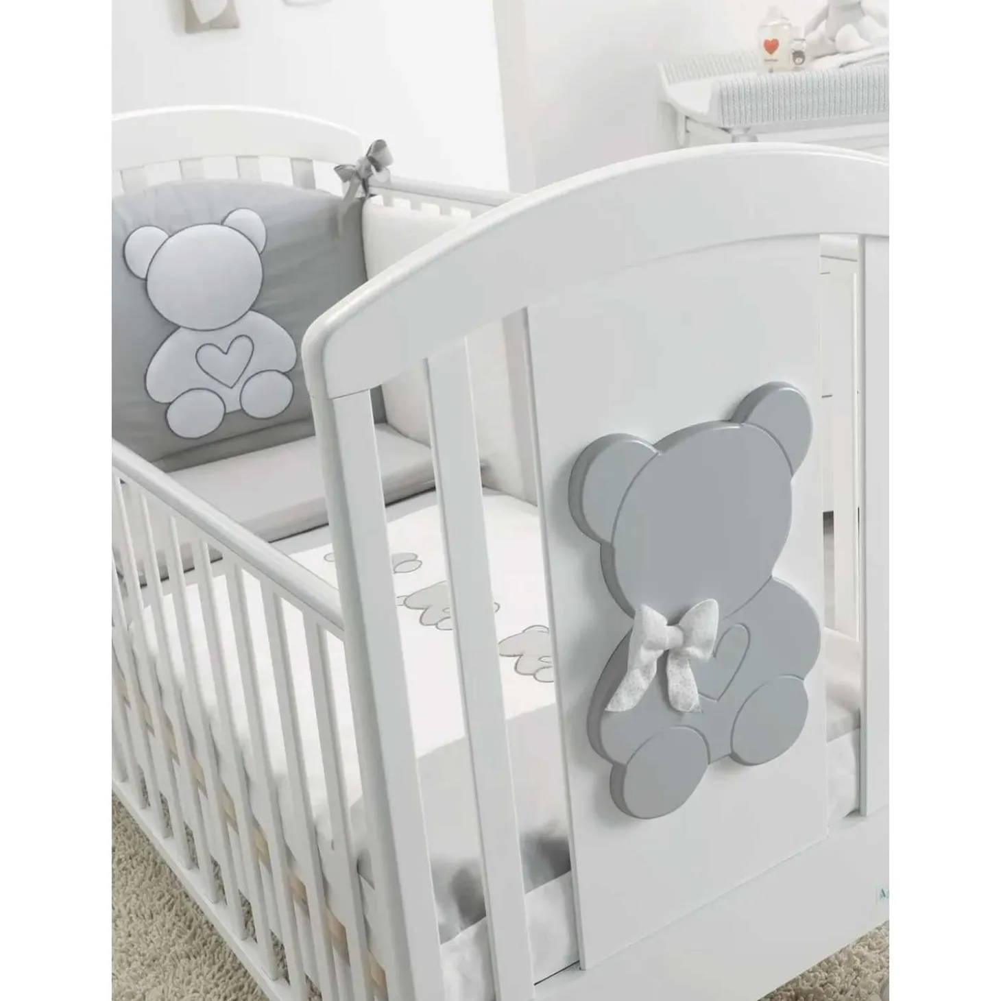 Lettino Funky Con Decoro Orsetto Bianco