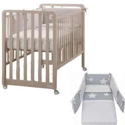 Lettino Glam 9 In 1 + Materasso + Completo Piumone Glam