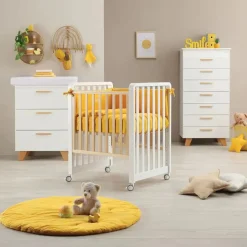 Lettino Glam 9 In 1 + Materasso + Completo Piumone Glam