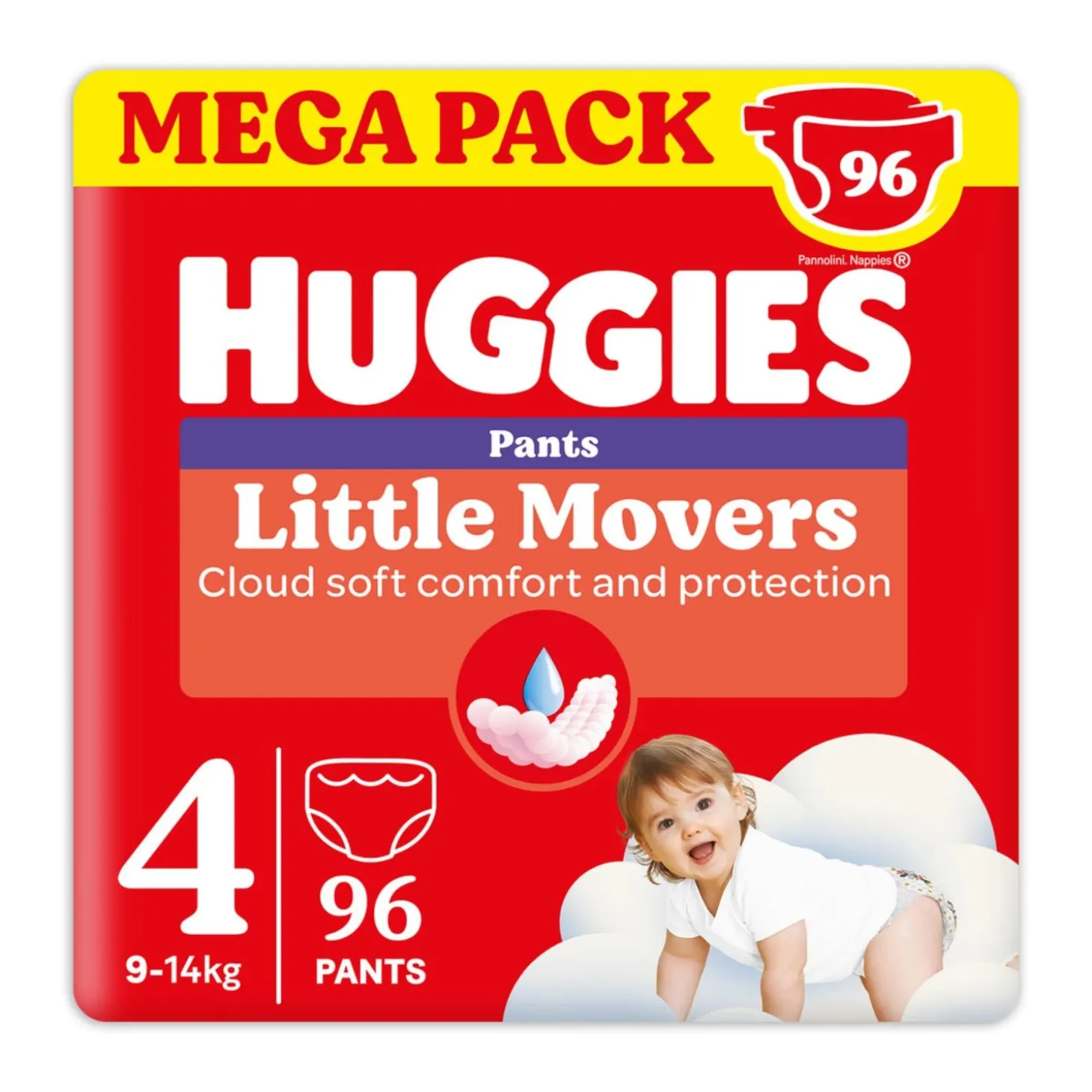 Little Movers Mutandina Megapack Taglia 4 (96pz)