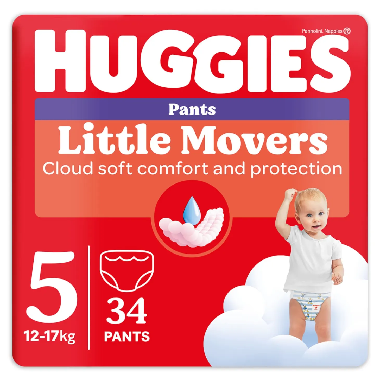 Little Movers Mutandine taglia 5 (34 pezzi)