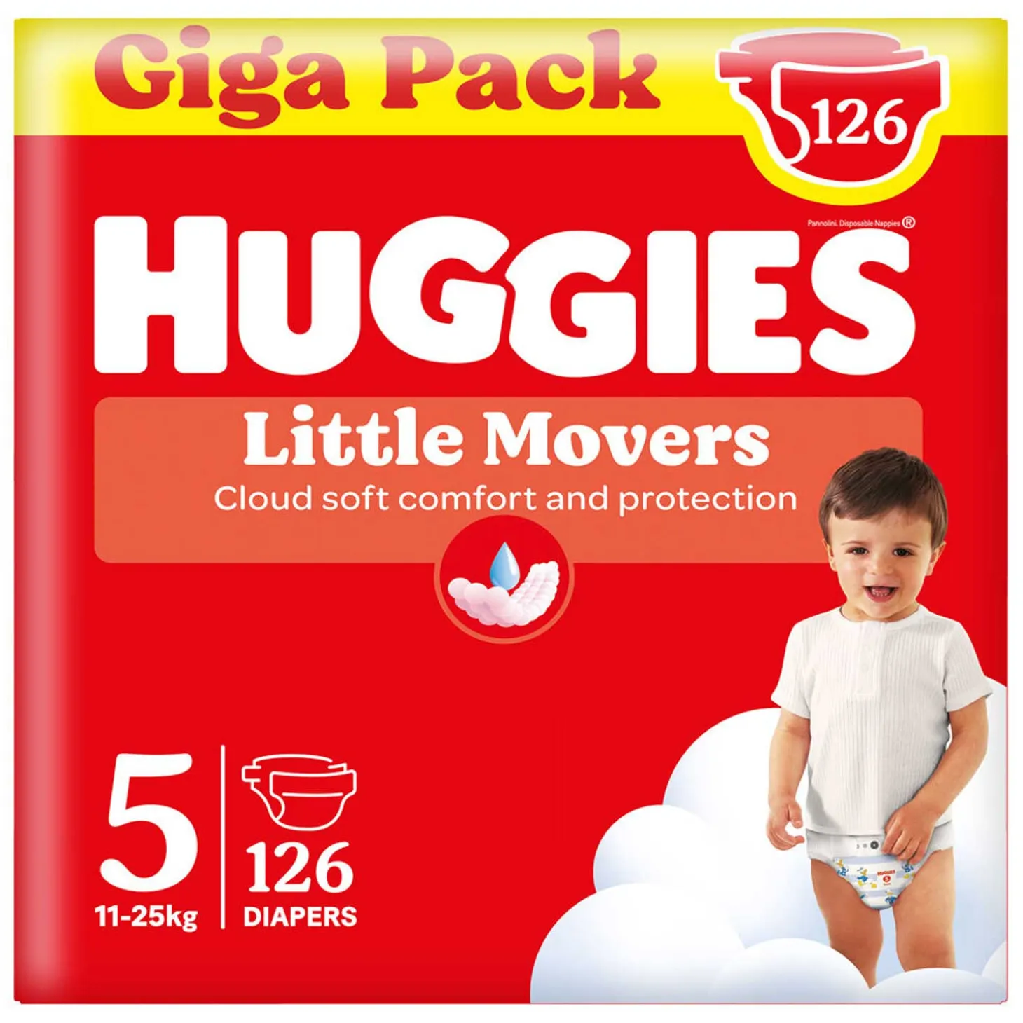 Little Movers Pannolini Gigapack taglia 5 (126 pezzi)