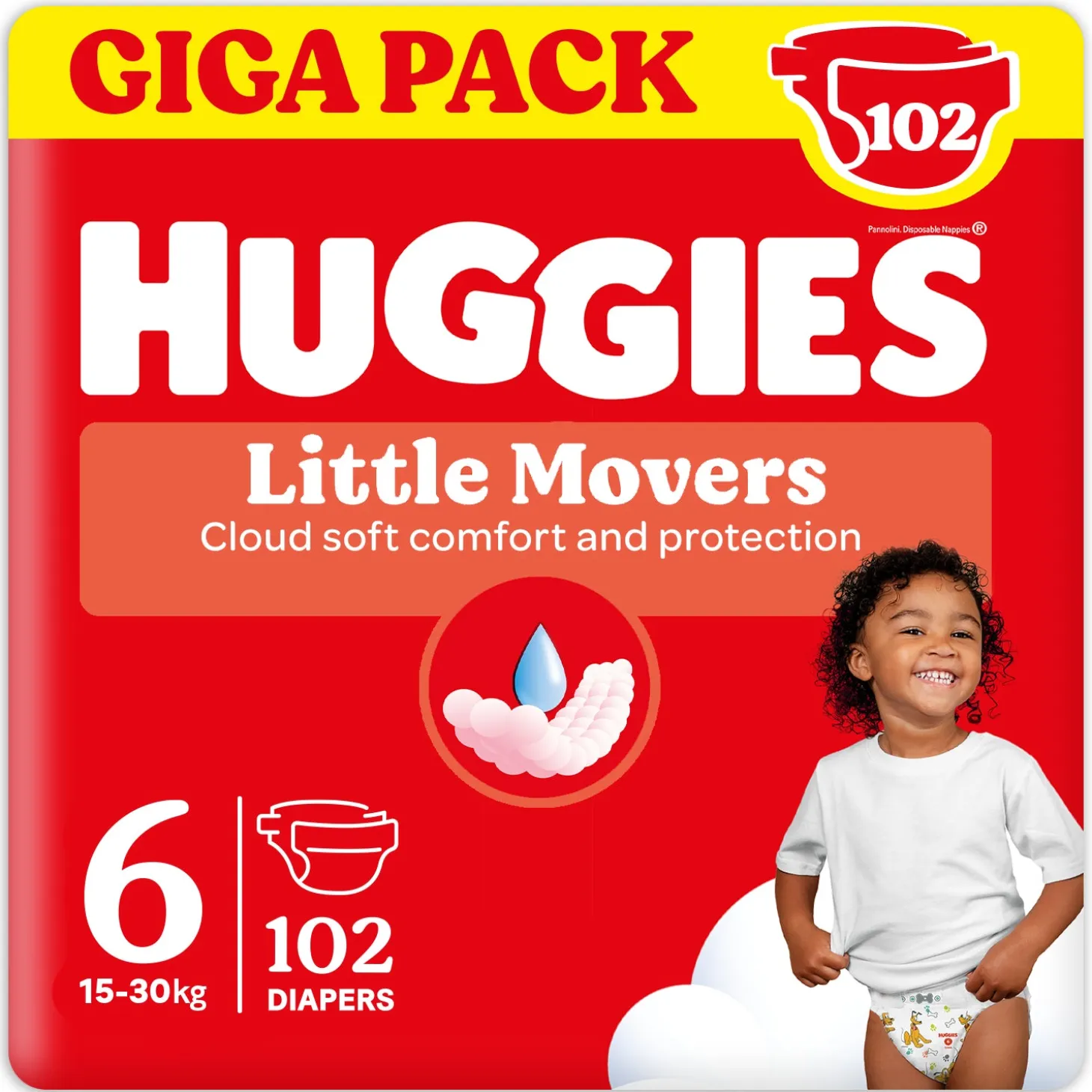 Little Movers Pannolini Gigapack taglia 6 (102 pz)