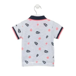 Maglietta Polo di Cotone Fantasia Tropicale Baby Bambino