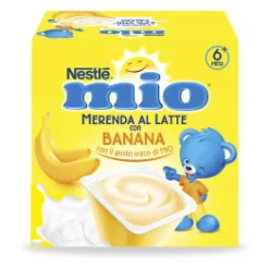 Merenda Lattea Banana: Confezione 4x100 gr