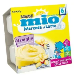 Merenda Lattea Vaniglia: Confezione 4x100 gr
