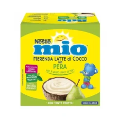Merenda Latte Cocco Pera: Confezione 4x90 gr
