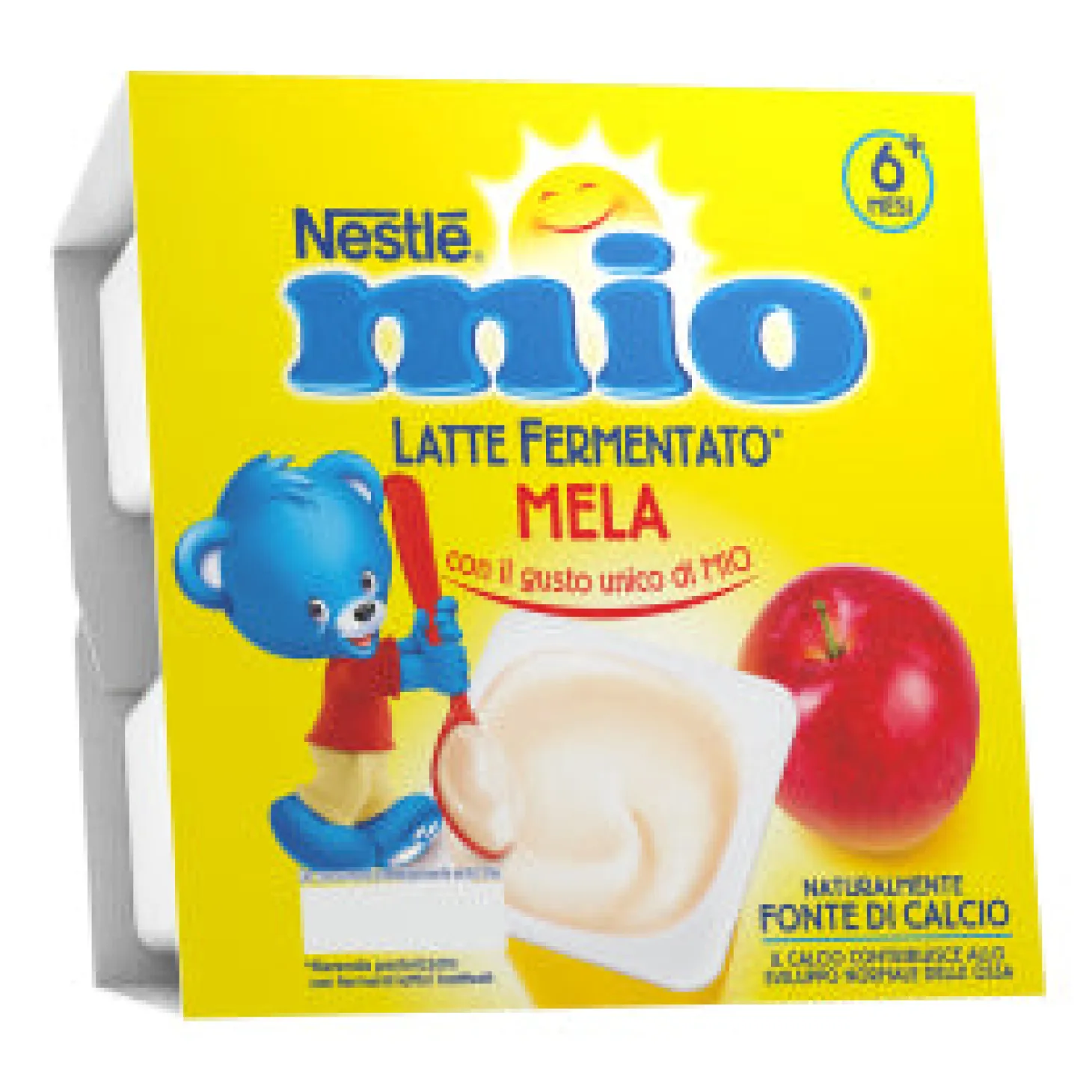 Merenda Latte Fermentato Mela: Confezione 4x100g
