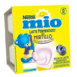 Merenda Latte Fermentato Mirtillo: Confezione 4x100 gr