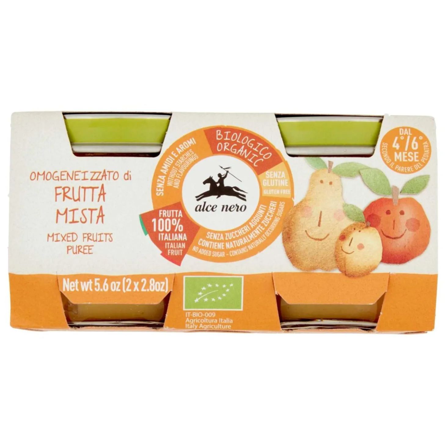 Omogeneizzato Biologico Frutta: Confezione 2x80 gr