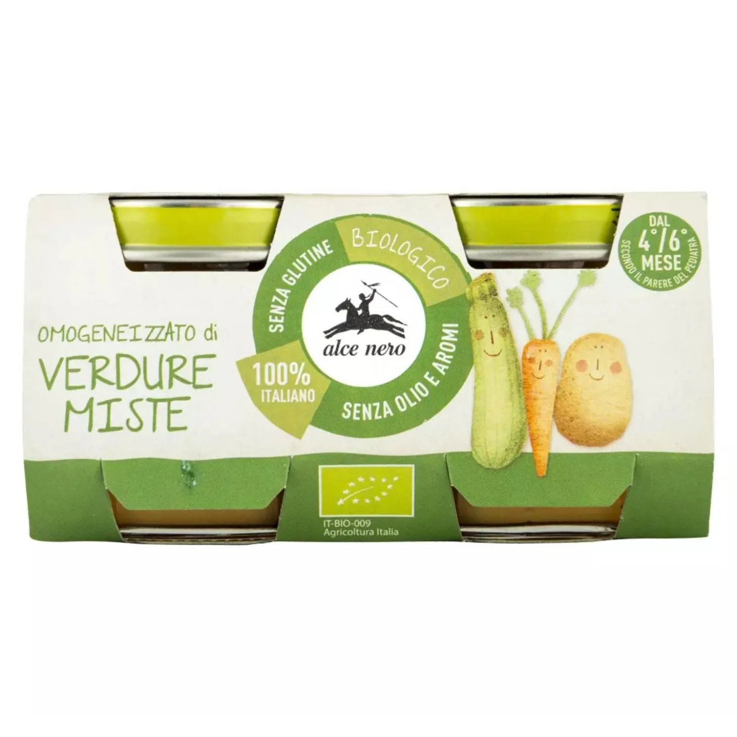 Omogeneizzato Biologico Verdure Miste: Confezione 2x80 gr