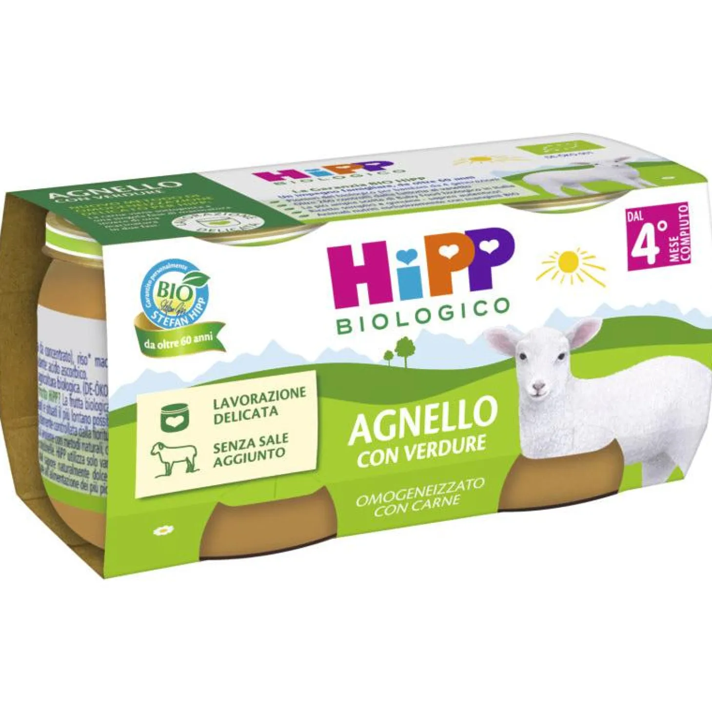 Omogeneizzato Carne Agnello Con Verdure: Confezione 2x80 gr