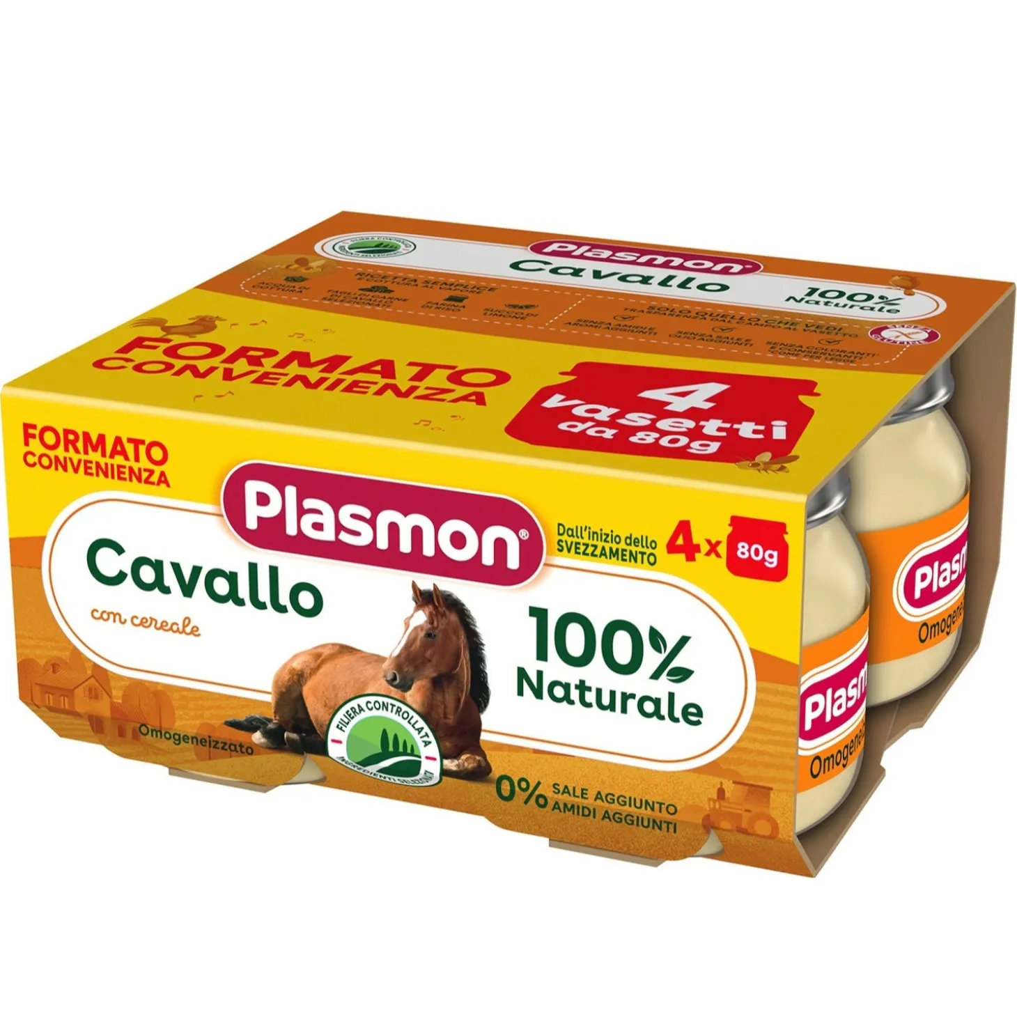 Omogeneizzato Carne Cavallo: Confezione 4x80 gr