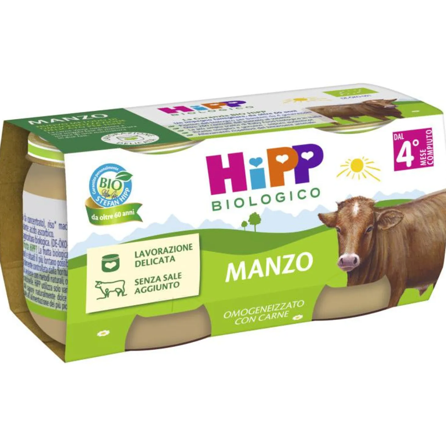 Omogeneizzato Carne Manzo: Confezione 2x80 gr