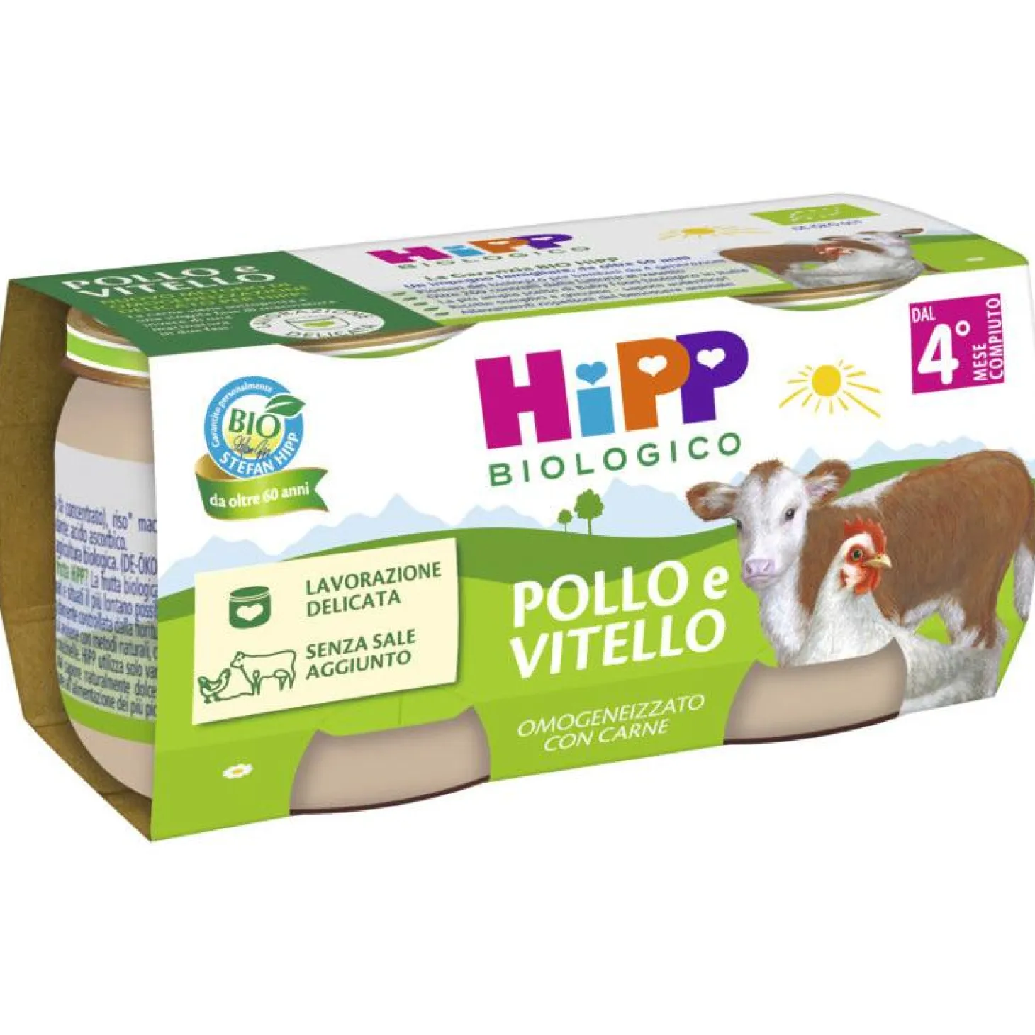 Omogeneizzato Carne Pollo E Vitello: Confezione 2x80 gr