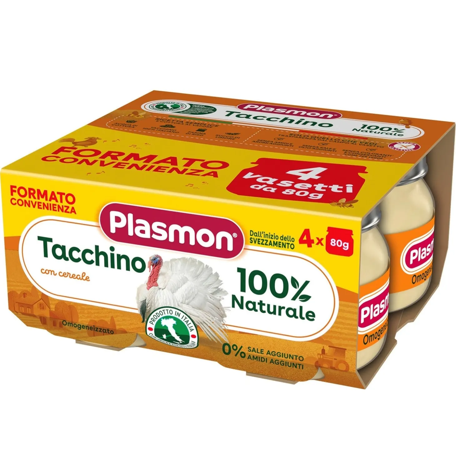 Omogeneizzato Carne Tacchino: Confezione 4x80 gr