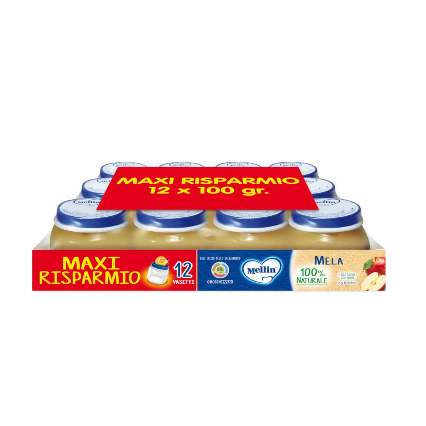 Omogeneizzato Frutta Mela: Confezione 12x100 gr