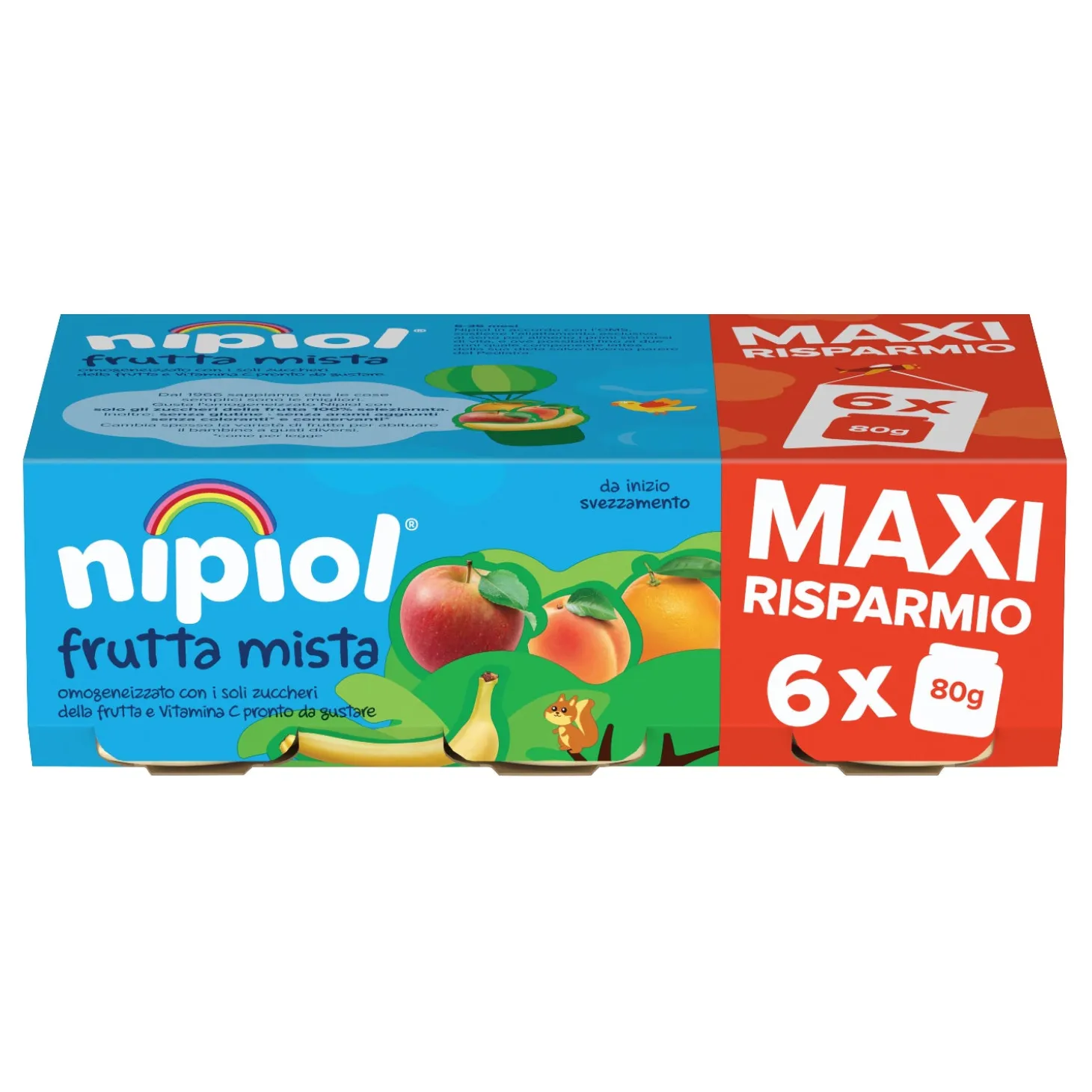 Omogeneizzato Frutta Mista: Confezione 6x80g