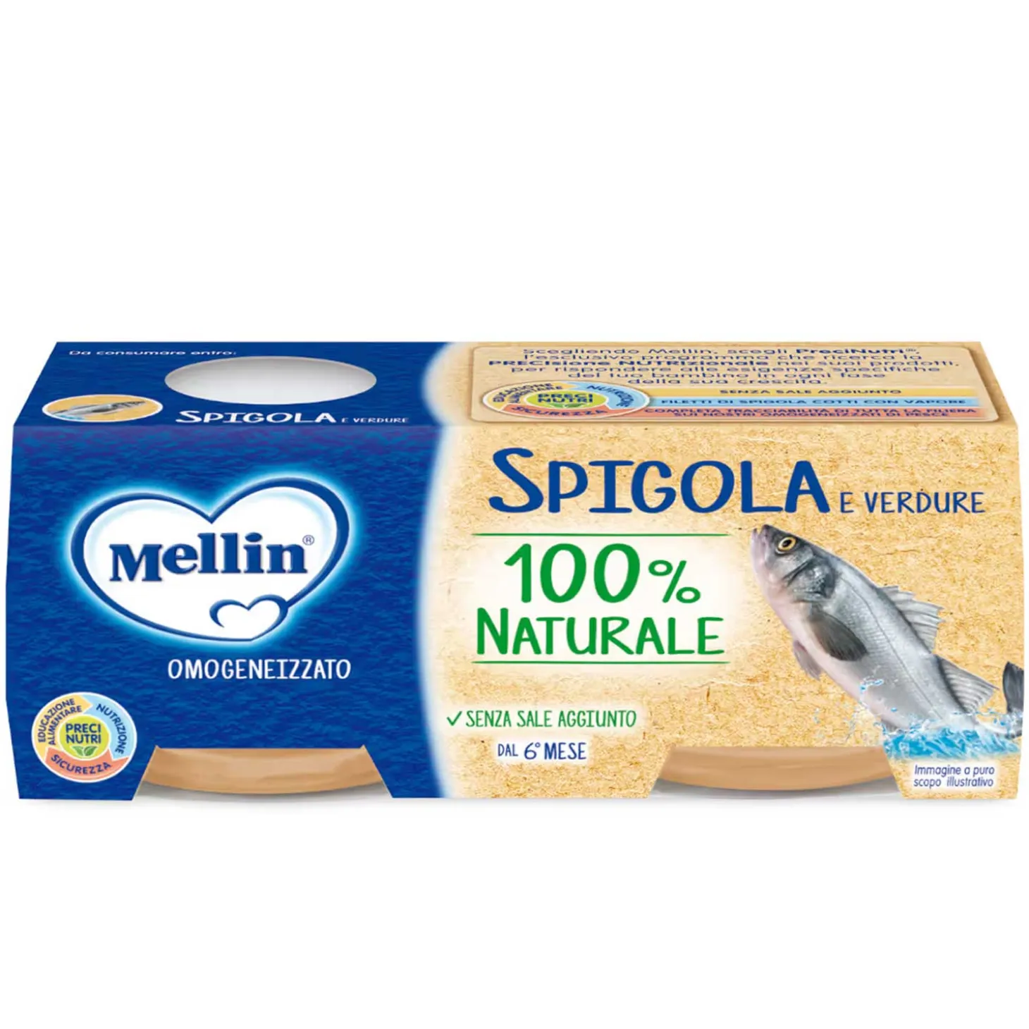Omogeneizzato Pesce Spigola: Confezione 2x80gr