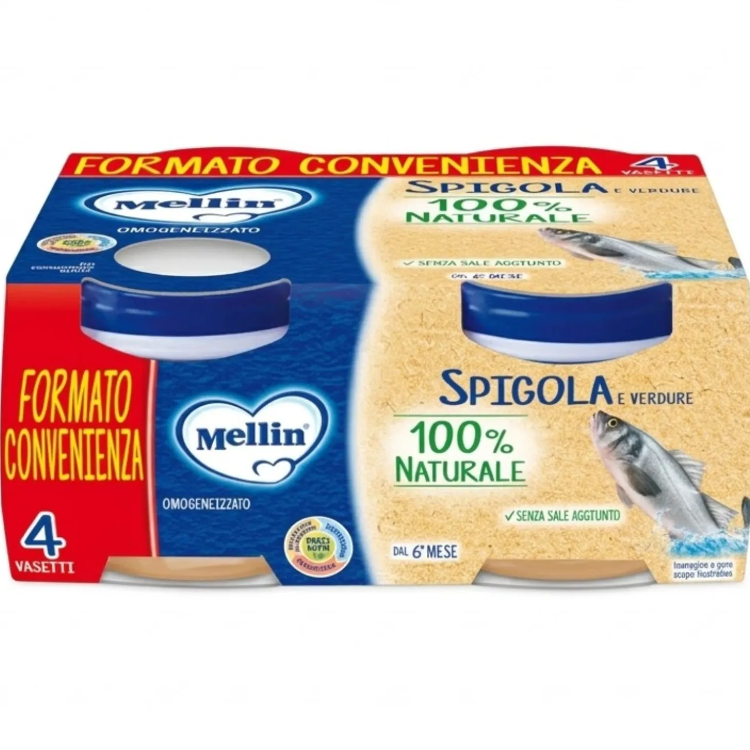 Omogeneizzato Pesce Spigola: Confezione 4x80 gr