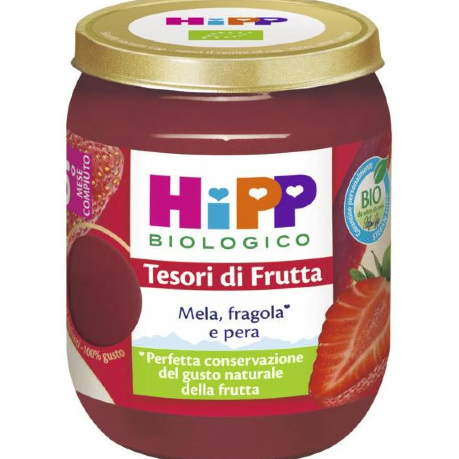 Omogeneizzato Tesori Di Frutta Mela Fragola Pera: Confezione 160 gr