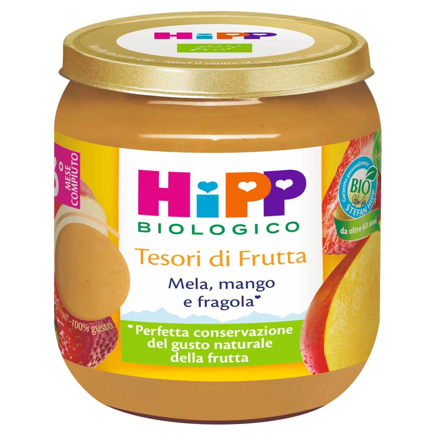 Omogeneizzato Tesori Di Frutta Mela Fragola Mango: Confezione 160 gr