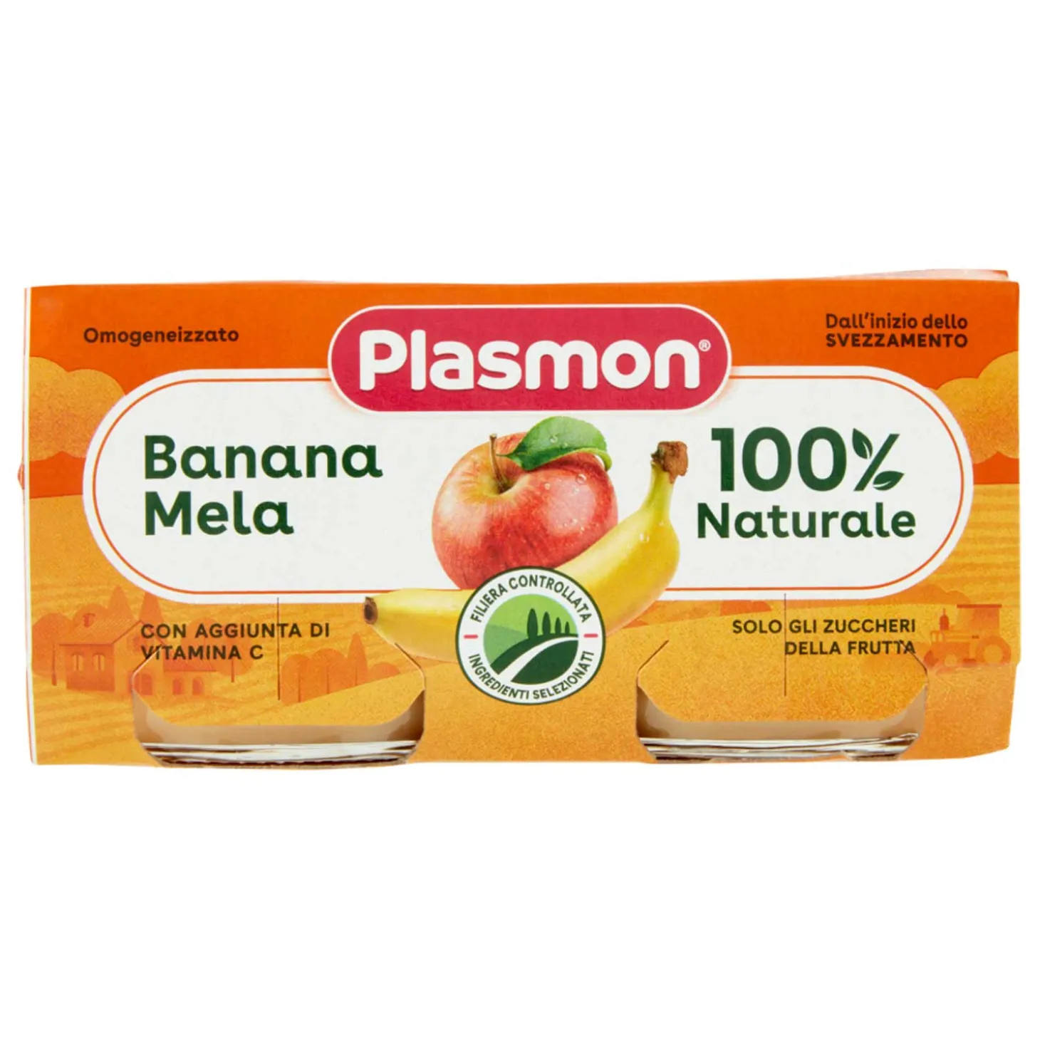 Omogenizzato Frutta Banana Mela: Confezione 2x80 gr