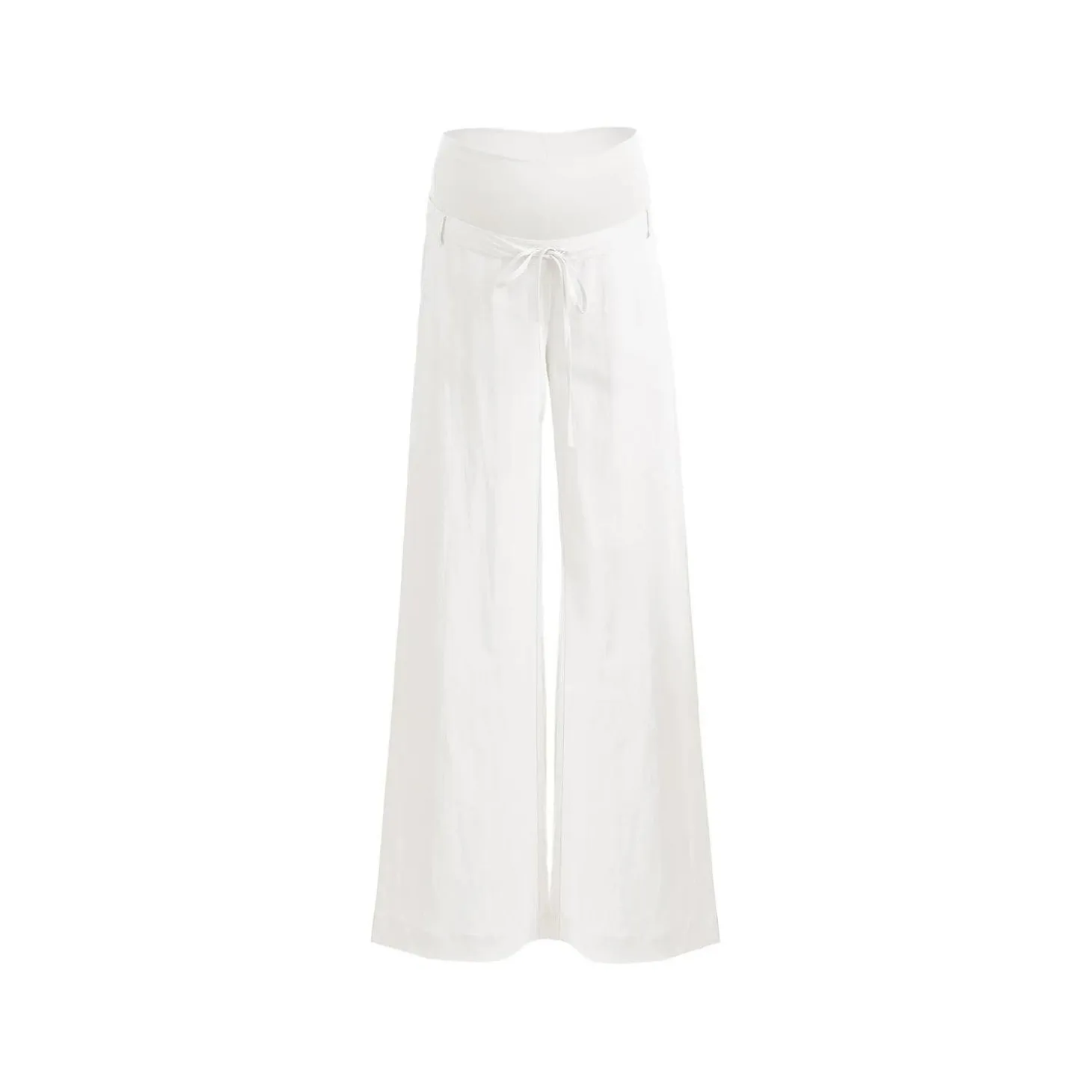 Pantaloni Premaman in Lino Bianchi