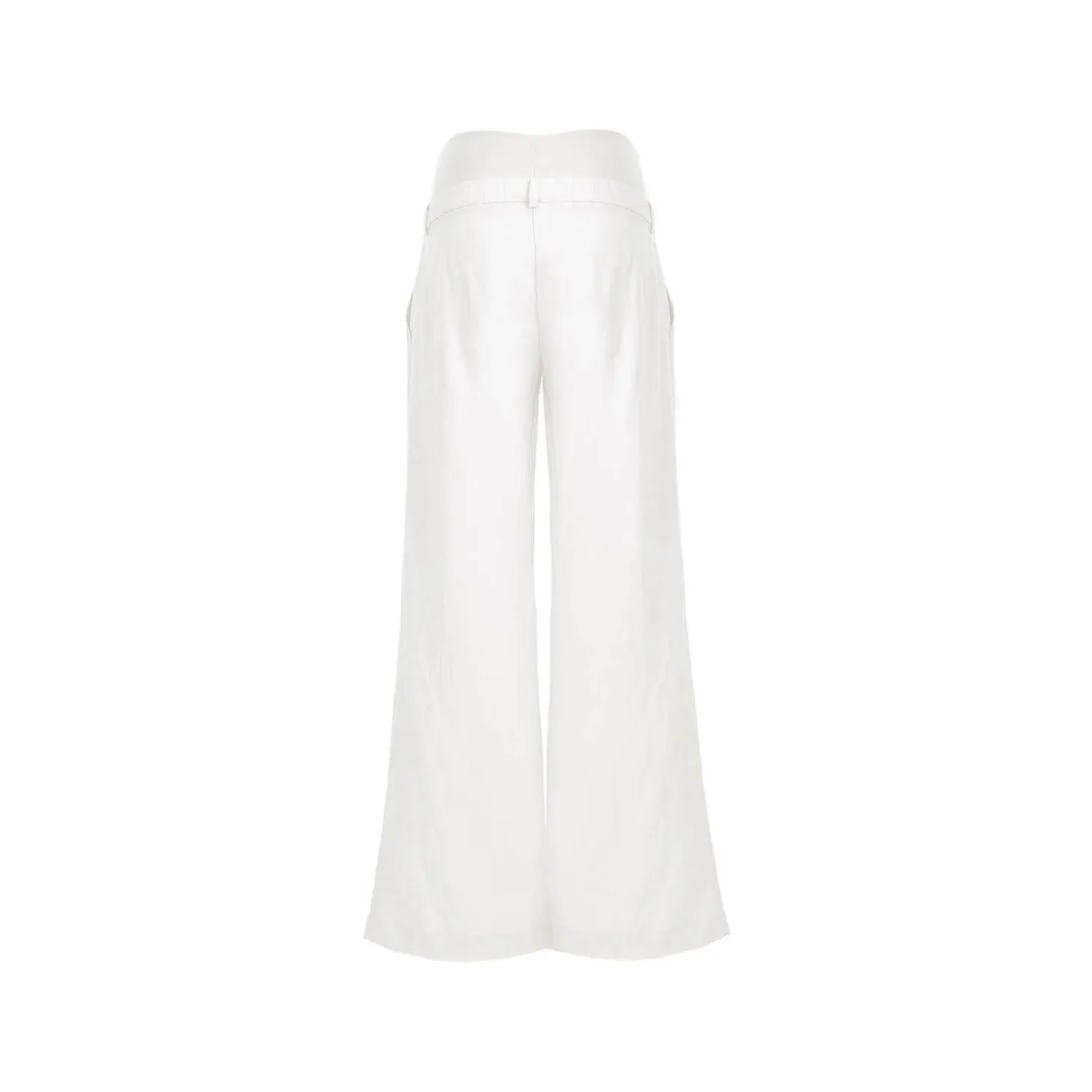 Pantaloni Premaman in Lino Bianchi