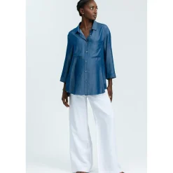 Pantaloni Premaman in Lino Bianchi